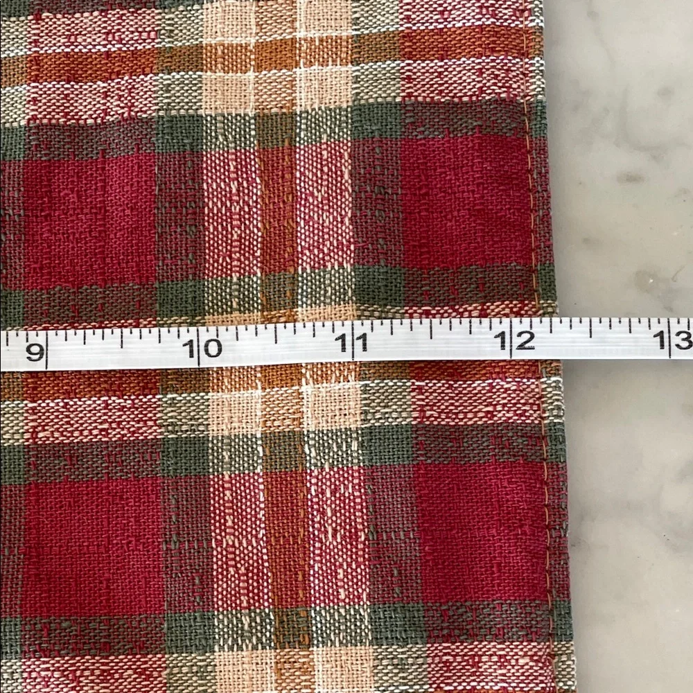 LONGABERGER Orchard Park Plaid Festive Red and Green Place Mats (2)